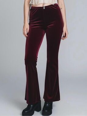Christie Brooks Girls' Velvet Burgundy Formal Pants